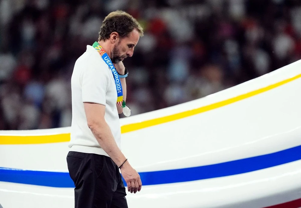 Gareth Southgate đã từ chức HLV tuyển Anh sau hai thất bại liên tiếp ở chung kết Euro. ẢNH: GETTY SOUTHGATE-DOI-TUYEN-ANH.jpg