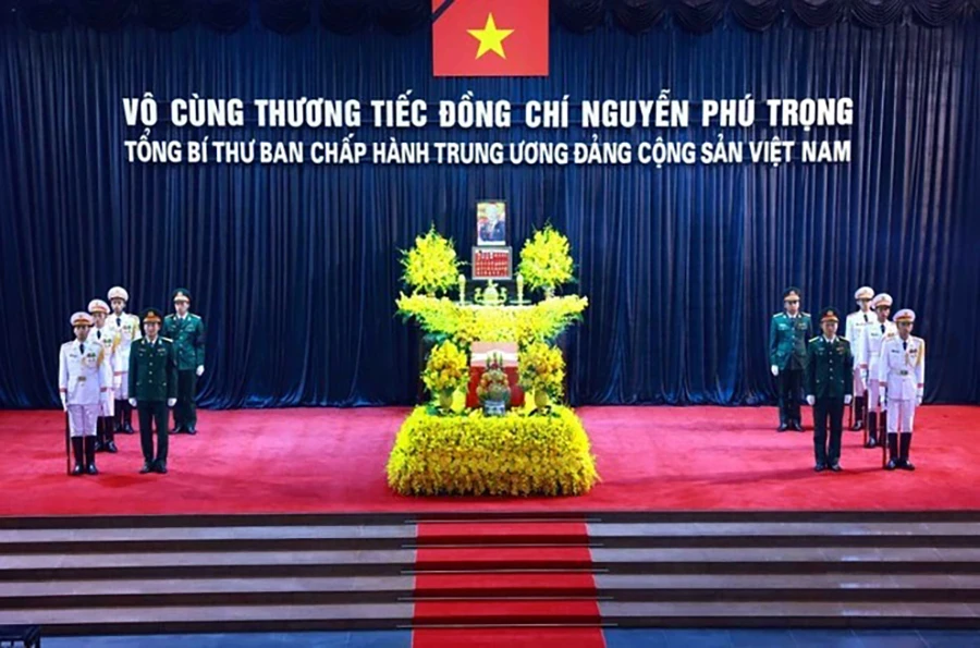 Quốc tang Tổng Bí thư Nguyễn Phú Trọng diễn ra trong 2 ngày 25 và 26-7-2024. Ảnh: TTXVN Tổng Bí thư Nguyễn Phú Trọng,quốc tang