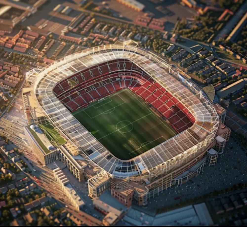 MU lên kế hoạch xây sân mới hoành tráng. ẢNH: LORD PING manchester-united-san-van-dong-moi.png