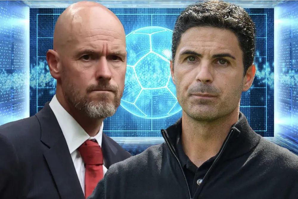 Siêu máy tính dự đoán MU nằm ngoài Top 4, còn Arsenal lại về nhì trên bảng xếp hạng Premier League 2024 - 2025. ẢNH: SUN SPORTS mu-arsenal-bang-xep-hang-premier-league.png