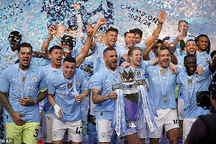 Man City đã 4 lần liên tiếp vô địch Premier League. ẢNH: AP premier-league-man-city.jpg