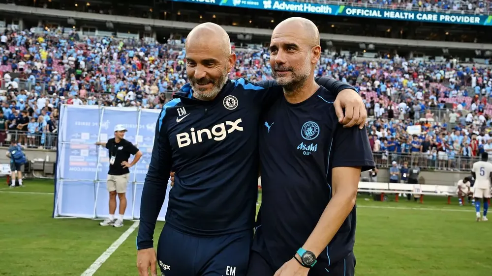 Pep Guardiola đưa ra lời khuyên lớn cho Chelsea là hãy cho HLV Enzo Maresca thời gian. ẢNH: GETTY Pep Guardiola đưa ra lời khuyên lớn cho Chelsea,Pep Guardiola