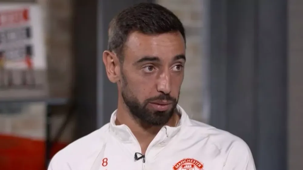 Bruno Fernandes tiết lộ yêu cầu chuyển nhượng tại MU khi anh mong muốn CLB tăng cường lực lượng để cạnh tranh. ẢNH: MUTV Bruno Fernandes tiết lộ yêu cầu chuyển nhượng tại MU