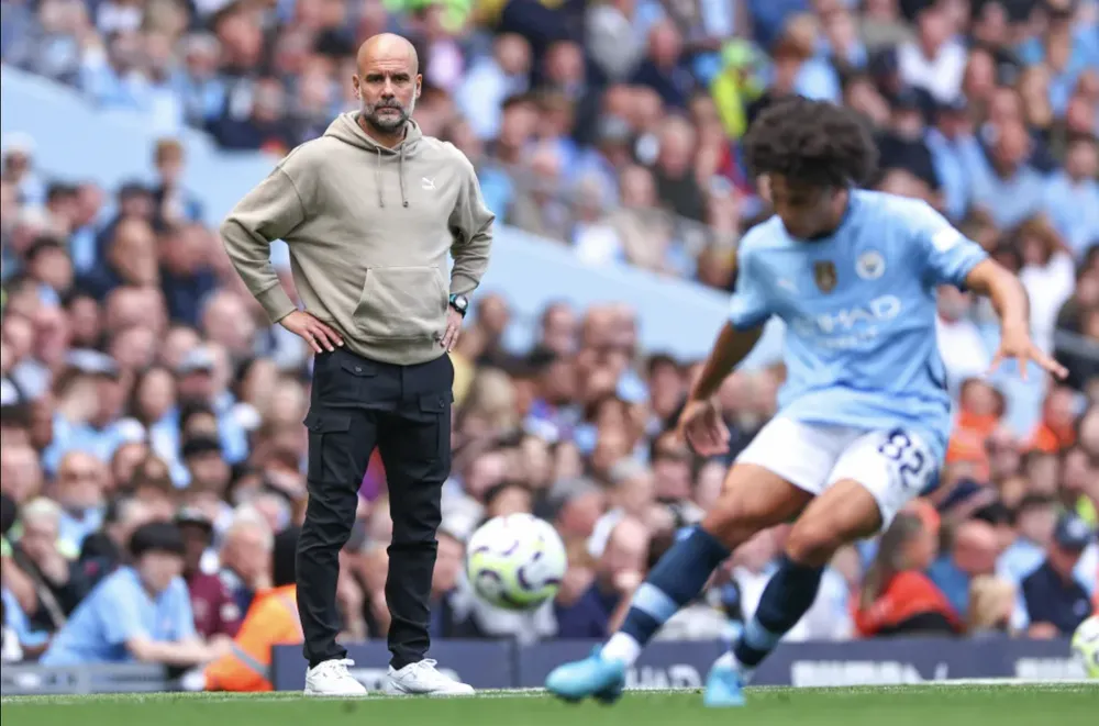 Pep Guardiola ca ngợi Haaland có thể đạt đẳng cấp của Ronaldo và Messi. ẢNH: GETTY pep-guardiola-man-city.png