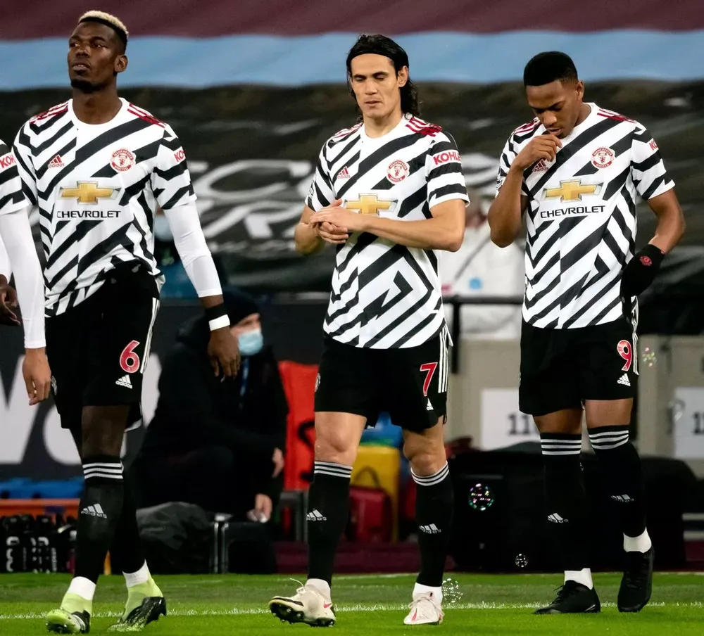 Pogba, Cavani và Martial thời còn chơi bóng ở MU. ẢNH: GETTY mu-martial-cavani-pogba.jpg