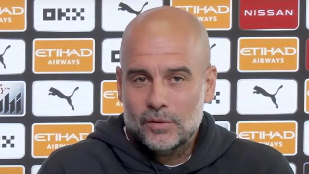 Pep Guardiola tiết lộ bí mật rằng Haaland hoàn toàn sung sức không còn bị ám ảnh bởi chấn thương. ẢNH: GETTY pep-guardiola-man-city.jpg