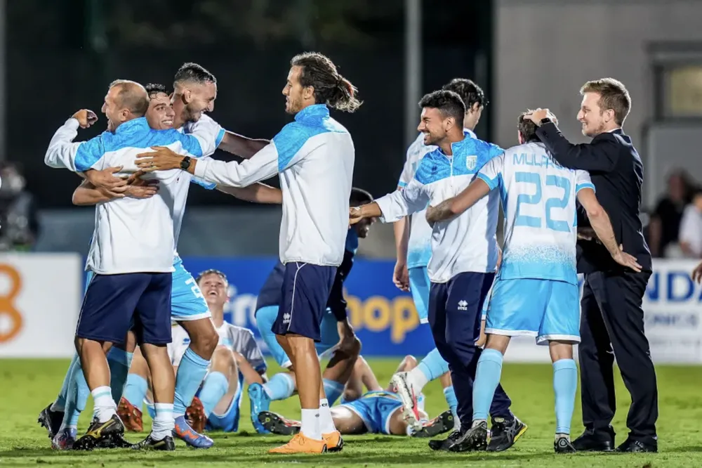 Đây mới là thắng thứ hai trong lịch sử đội tuyển bóng đá San Marino. ẢNH: GOAL PIX NATIONS-LEAGUE-SAN-MARINO.png