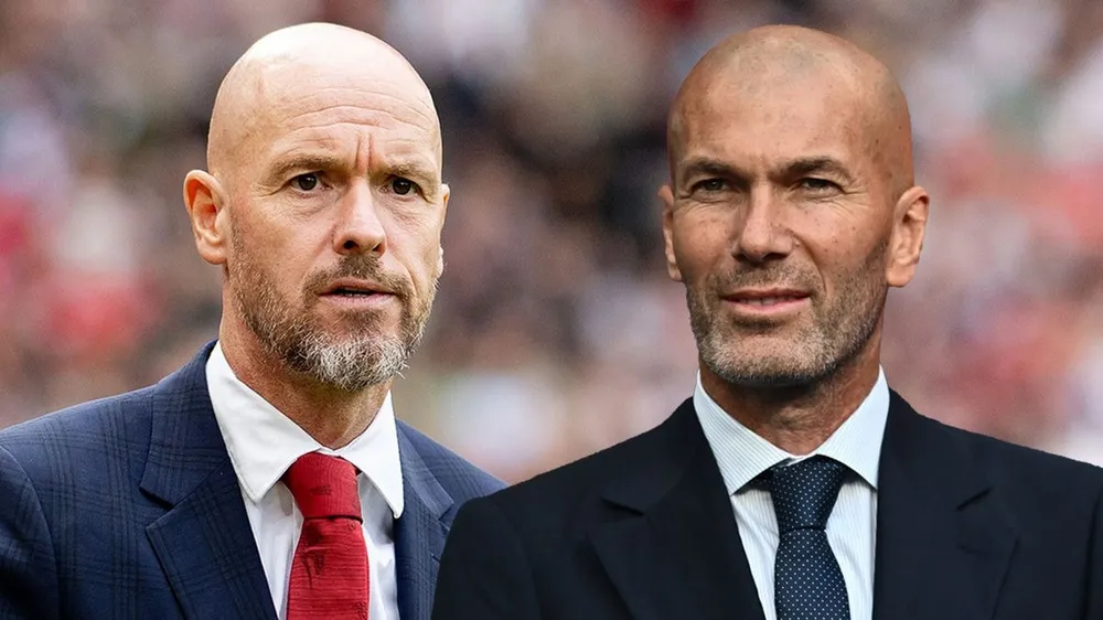 Zidane từng nói về việc dẫn dắt MU, ông đang được liên hệ để thay thế cho Ten Hag. ẢNH: MIRROR zidane-ten-hag-mu.jpg