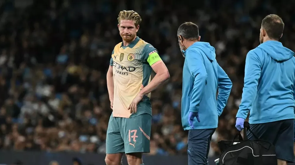 Man City lo ngại chấn thương của De Bruyne sau khi tiền vệ người Bỉ này thất vọng rời sân trong trận hòa Inter Milan 0-0. ẢNH: GETTY Man City lo ngại chấn thương của De Bruyne,Man City,De Bruyne