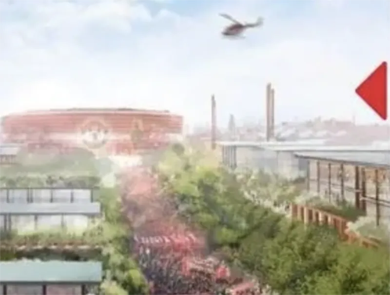 Người hâm mộ có cái nhìn thoáng qua về sân mới của MU. ẢNH: MANCHESTER UNITED old-trafford-mu.png