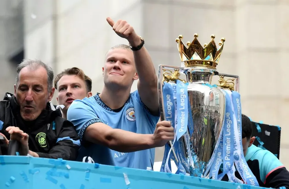 Nhà vô địch nước Anh 4 lần liên tiếp Man City dường như giành chiến thắng pháp lý lớn trước Premier League. ẢNH: GETTY premier-league-haaland-man-city.jpg