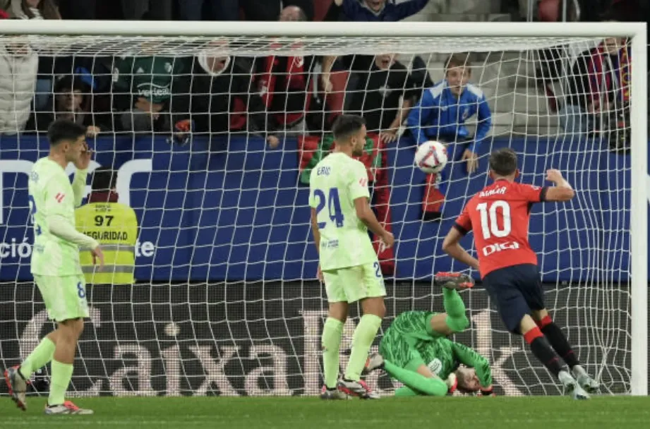 Buldimir tỏa sáng với cú đúp khiến Barca nhận thất bại đầu tiên tại La Liga. Ảnh: GETTY Barca nhận thất bại đầu tiên tại La Liga