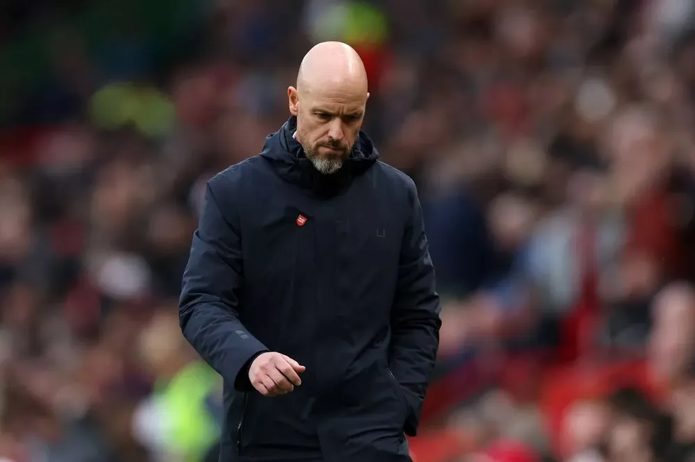 Ten Hag đứng trước nguy cơ bị MU sa thải. ẢNH: GETTY mu-erik-ten-hag.jpg