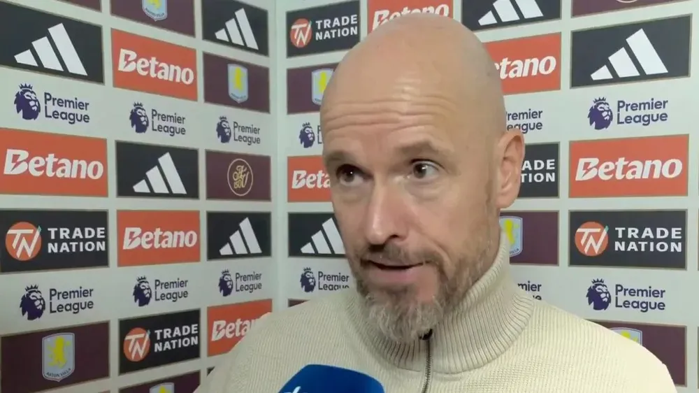 Ten Hag gửi thông điệp rõ ràng tới lãnh đạo MU trước cuộc họp định đoạt tương lai của ông tại Old Trafford. ẢNH: SKY SPORTS Ten Hag gửi thông điệp rõ ràng tới lãnh đạo MU,MU,Ten Hag