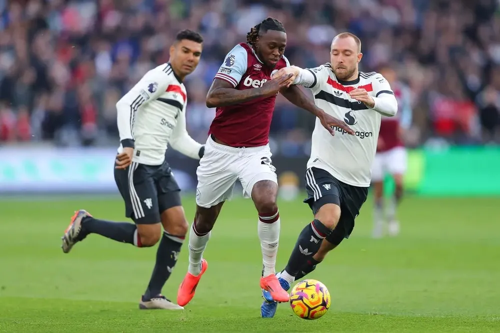 Wan-Bissaka cùng West Ham đối đầu với chính MU. ẢNH: GETTY mu-wan-bissaka.jpg