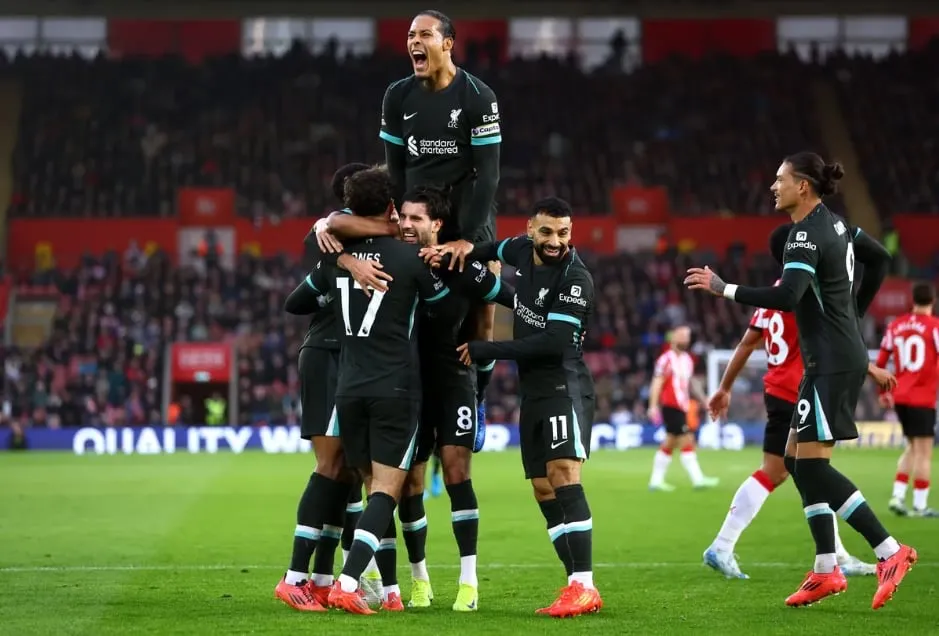 Thắng Southampton, Liverpool gia tăng khoảng cách với Man City lên 8 điểm. Ảnh: Getty IMG_0474.jpeg