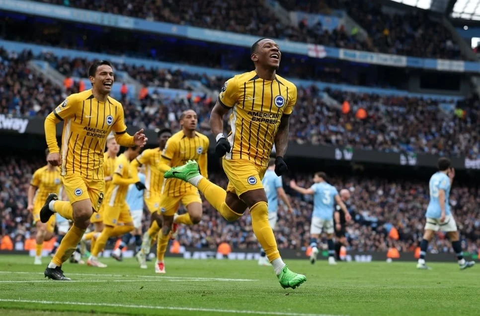 Giành 1 điểm trước Man City, là một thành công lớn cho Brighton. Ảnh: Getty brightom-premier-league.jpg