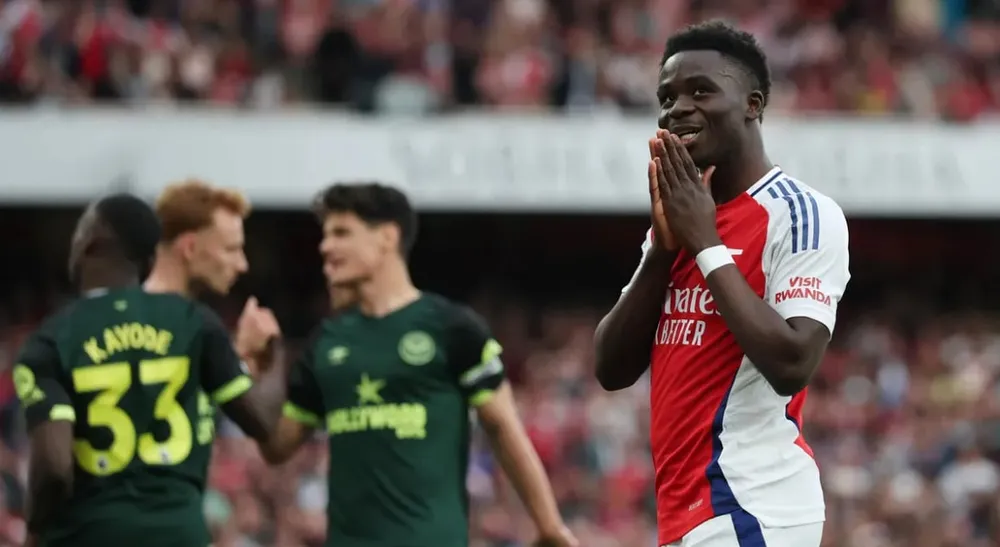 Bukayo Saka vào sân từ hiệp 2 nhưng không để lại ấn tượng. Ảnh: Getty att.f3IaObb-kOb_DMWO1U6n-mnhHYets8f_oPZshspxGPc.jpeg