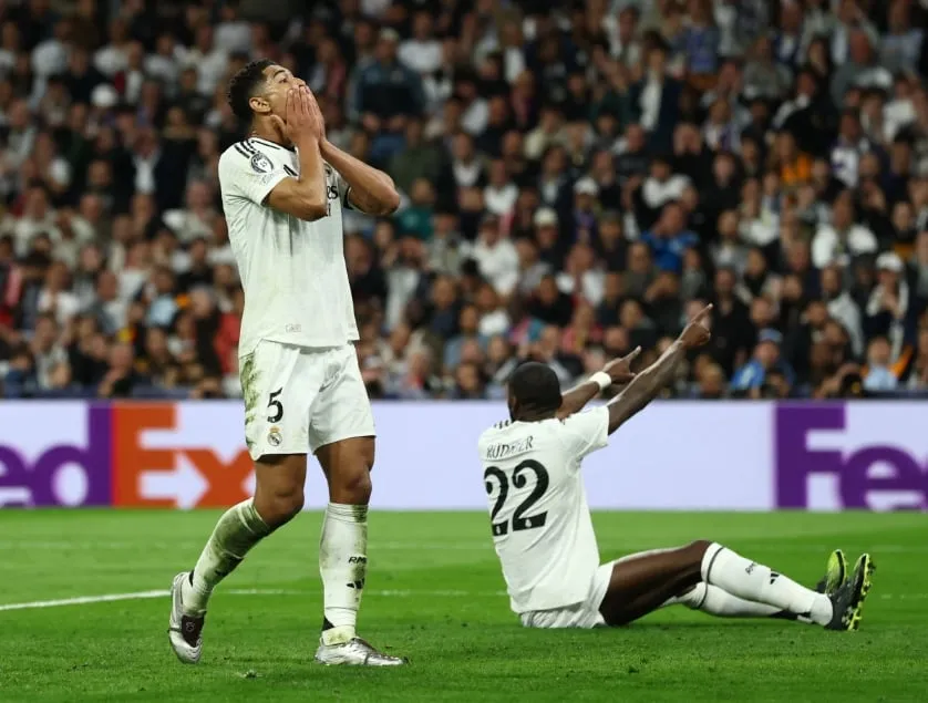 Real Madrid bất lực trước lối chơi kỷ luật của Arsenal. Ảnh: UEFA att.HrxneTywAQj7ybrNXDhfbIOBSlS668QxEmBFzUJsKMY.jpeg