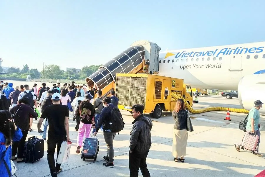 Cao điểm Tết Nguyên đán 2023, sân bay Tân Sơn Nhất có khoảng 130.000 lượt khách thông qua. Ảnh: PHONG ĐIỀN