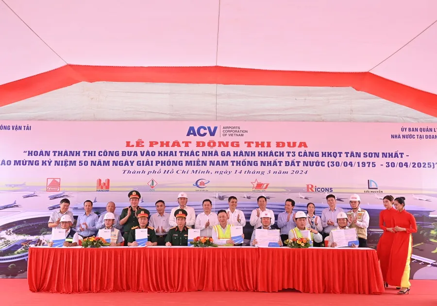 Nhà đầu tư quyết tâm đưa nhà ga T3 khai thác dịp lễ 30-4-2025. Ảnh M.TÂM