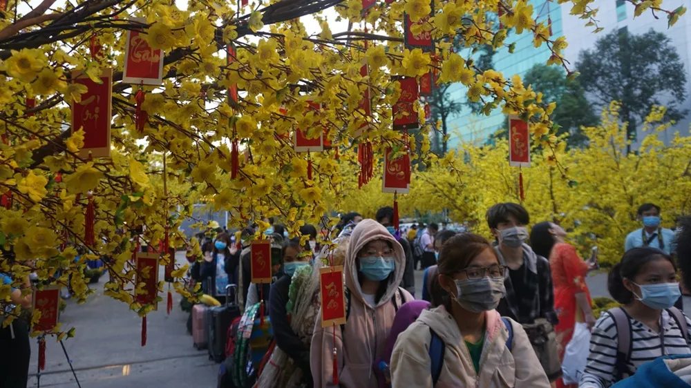 “Chuyến xe mùa xuân” đưa hàng ngàn sinh viên về quê ăn Tết ảnh 9