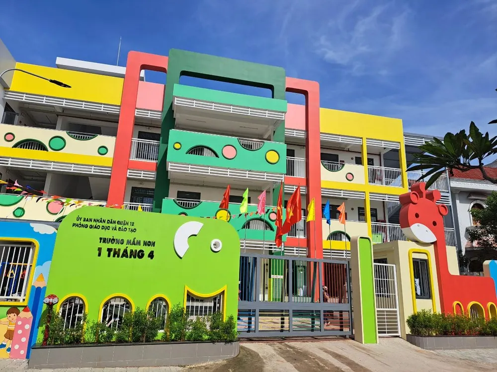 Trường mầm non 1 tháng 4 là ngôi trường xây mới được đưa vào hoạt động từ năm học 2022-2023.
