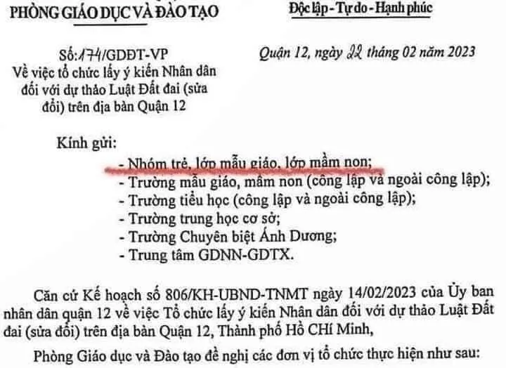 Văn bản xuất hiện trên mạng. Ảnh: CHỤP MÀN HÌNH Văn bản xuất hiện trên mạng. Ảnh: CHỤP MÀN HÌNH