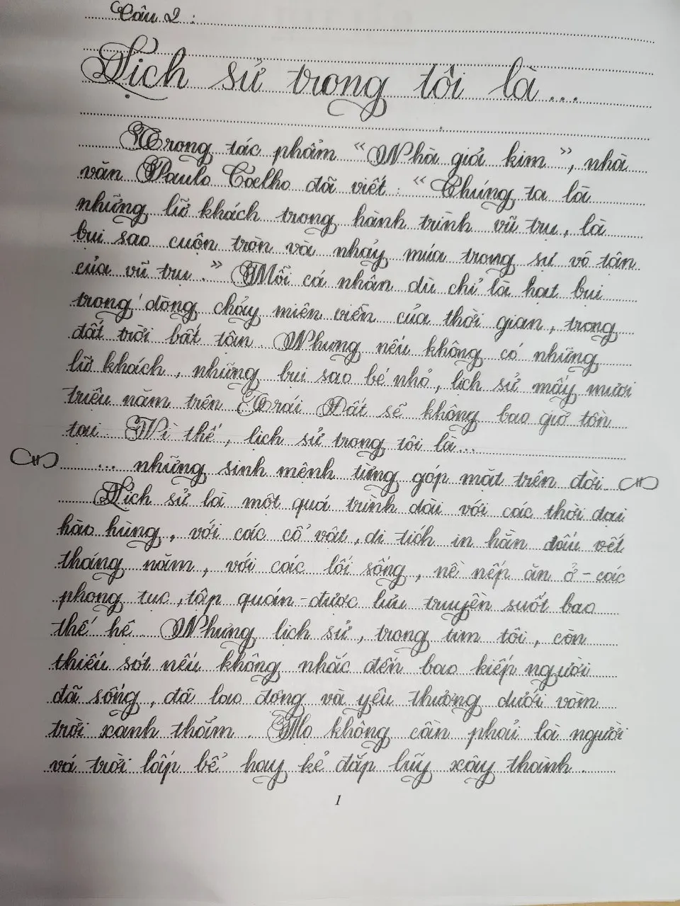 Bài thi của Lê Nguyễn Thuỳ Dương.