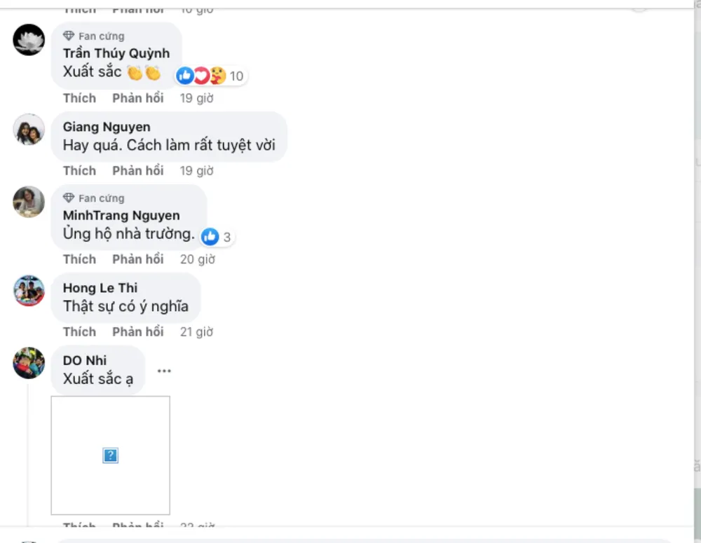 Nhiều học sinh thích thú trước hình thức xử phạt học sinh của Trường THPT Bùi Thị Xuân, quận 1. Ảnh: CHỤP MÀN HÌNH