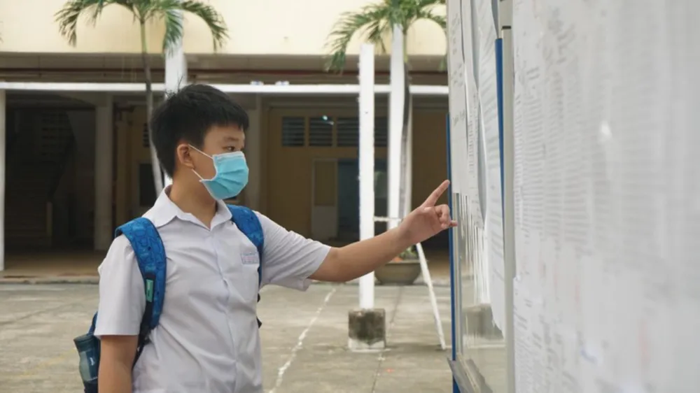 Thí sinh tham dự kỳ khảo sát vào lớp 6 Trường THPT chuyên Trần Đại Nghĩa năm 2022. Ảnh: NGUYỄN QUYÊN