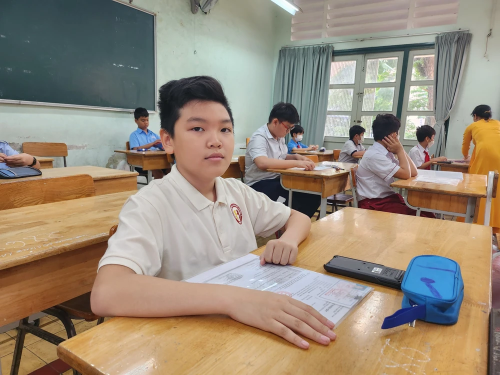 Thí sinh tham dự khảo sát vào lớp 6 Trường THPT chuyên Trần Đại Nghĩa sáng 4-7. Ảnh: NGUYỄN QUYÊN Thí sinh tham dự khảo sát vào lớp 6 Trường THPT chuyên Trần Đại Nghĩa sáng 4-7. Ảnh: NGUYỄN QUYÊN