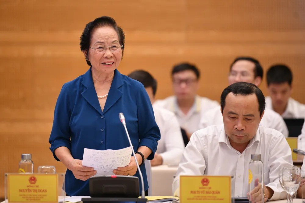 Bà Nguyễn Thị Doan, nguyên Phó chủ tịch nước, Chủ tịch Hội khuyến học Việt Nam phát biểu tại hội nghị. Ảnh: BÁO GIÁO DỤC THỜI ĐẠI Bà Nguyễn Thị Doan, nguyên Phó chủ tịch nước, Chủ tịch Hội khuyến học Việt Nam phát biểu tại hội nghị. Ảnh: BÁO GIÁO DỤC THỜI ĐẠI