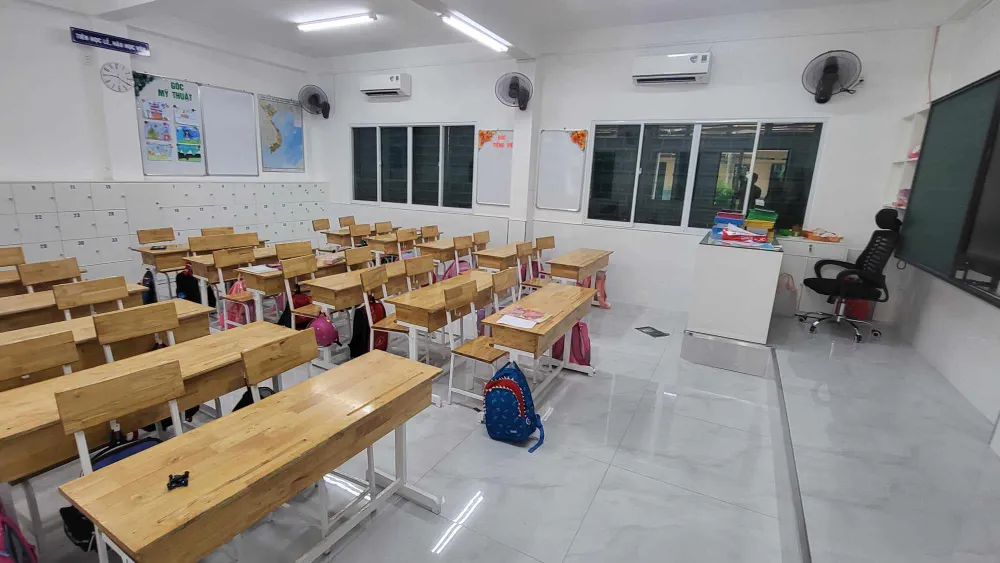 Một lớp học tại Trường Tiểu học Hồng Hà, quận Bình Thạnh. Ảnh: CTV truong-tieu-hoc-hong-ha-1.jpg