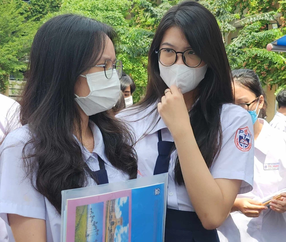 Thí sinh tham dự kỳ thi tốt nghiệp THPT hồi cuối tháng 6 tại TP.HCM. Ảnh: NGUYỄN QUYÊN Trường Đại học Công nghệ Thông tin