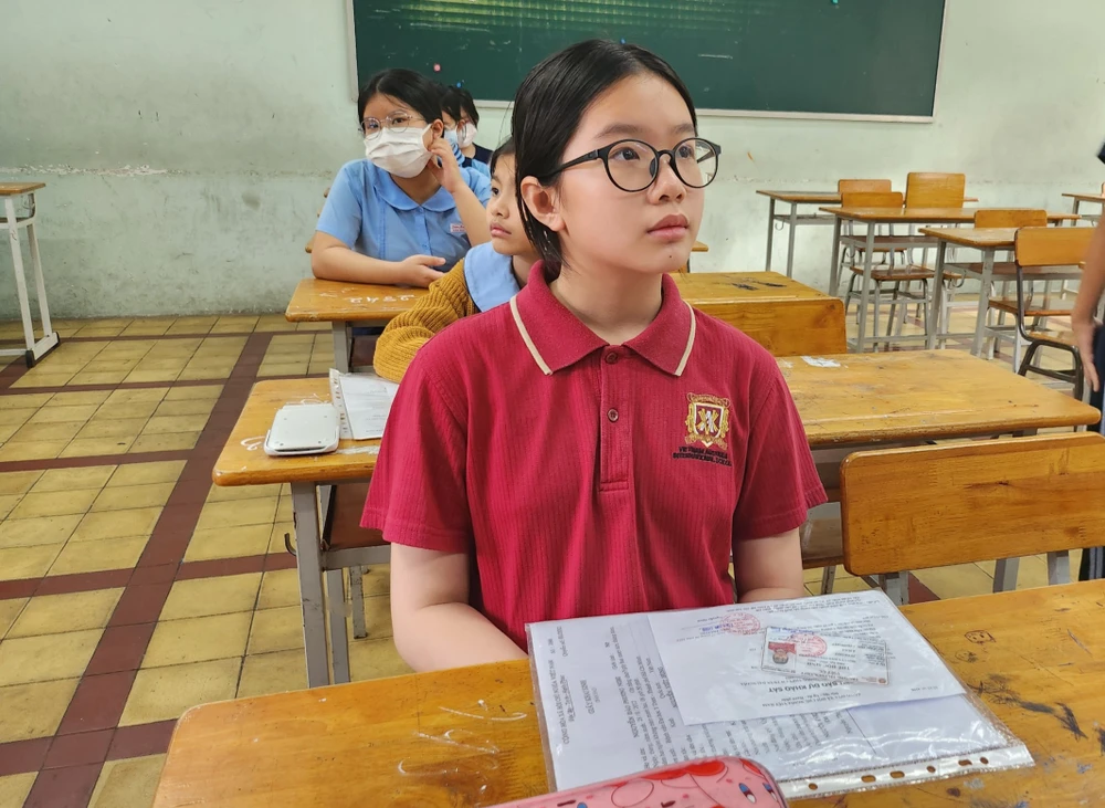 Thí sinh tham dự đợt khảo sát vào lớp 6 Trường THPT chuyên Trần Đại Nghĩa năm học 2023-2024. Ảnh: NGUYỄN QUYÊN khảo sát vào lớp 6