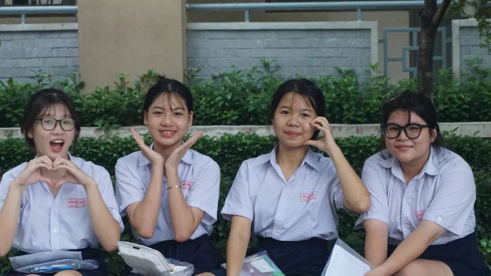 Nhiều em cho rằng sẽ cố gắng hết sức cho môn Toán, môn thi cuối cùng của kỳ thi vào lớp 10 năm nay. Ảnh: NGUYỄN QUYÊN thi-vao-lop-10-4.JPG