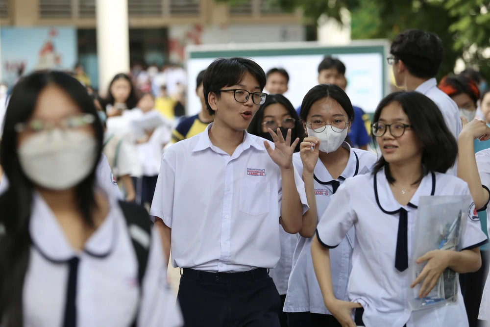 Thí sinh tham dự kỳ thi tốt nghiệp THPT tại TP.HCM.Ảnh: NGUYỆT NHI thi tốt nghiệp THPT