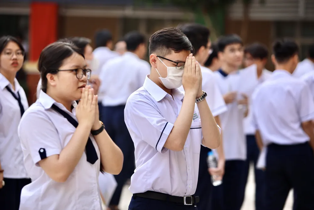 Thí sinh tham dự kỳ thi tốt nghiệp THPT tại TP.HCM. Ảnh: NGUYỆT NHI điểm thi tốt nghiệp THPT