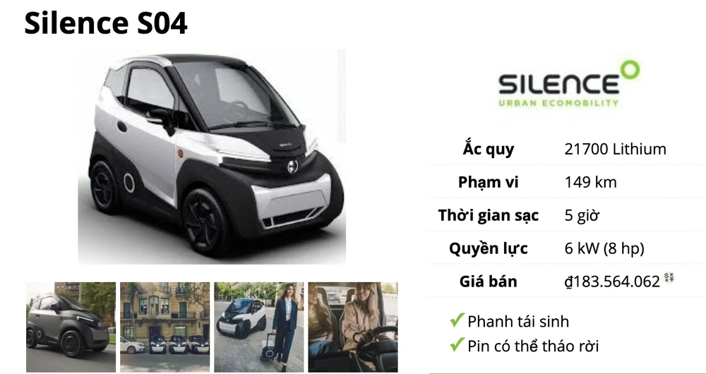 Đây là chiếc xe tay ga điện do một công ty Tây Ban Nha sản xuất. (Ảnh chụp từ website bán xe)