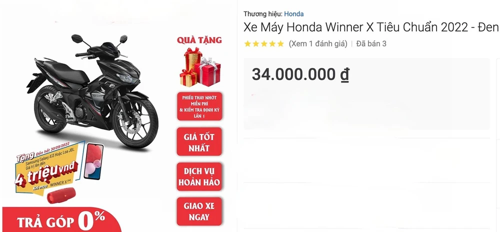 Honda Winner X bất ngờ bán ra chỉ 34 triệu đồng. Honda Winner X bất ngờ bán ra chỉ 34 triệu đồng.