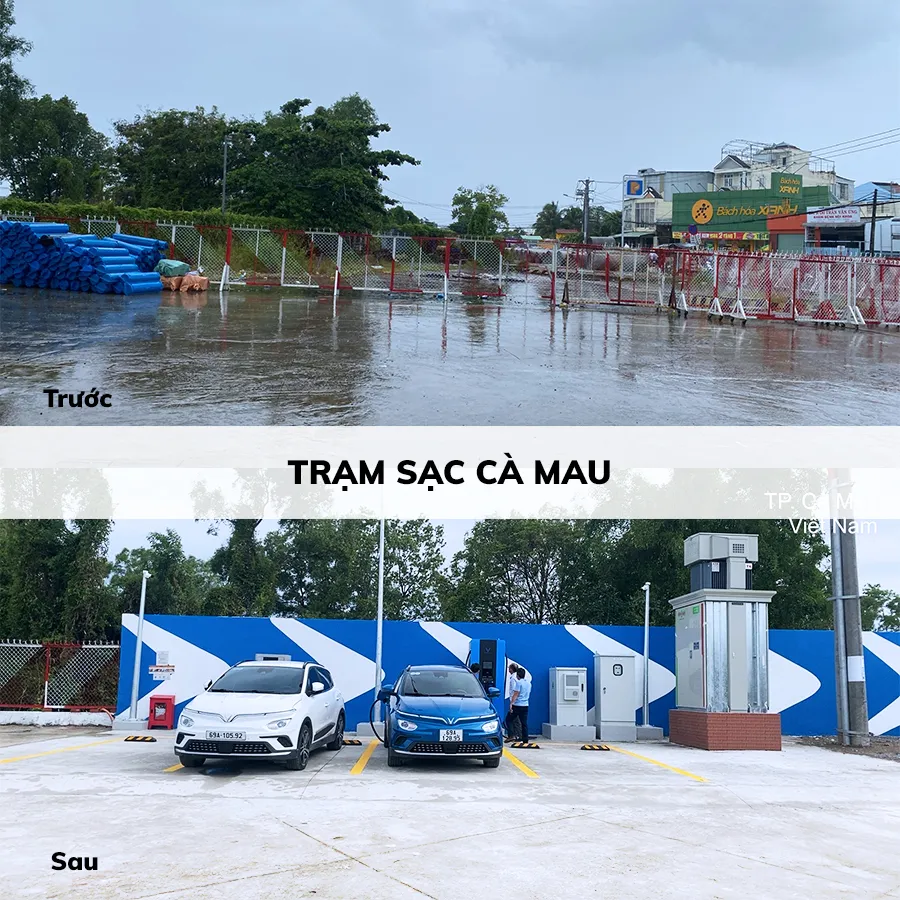 Trạm sạc VinFast đã có mặt tại đất Mũi Cà Mau - địa đầu Tổ quốc. Trạm sạc VinFast đã có mặt tại đất Mũi Cà Mau - địa đầu Tổ quốc.
