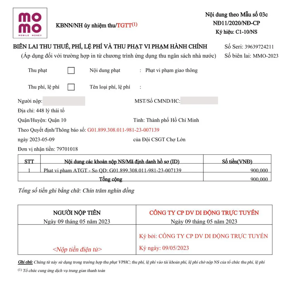 Anh Tiến nhờ người nộp phạt nhưng vẫn bị từ chối kiểm định. Ảnh: NVCC Anh Tiến nhờ người nộp phạt nhưng vẫn bị từ chối kiểm định. Ảnh: NVCC