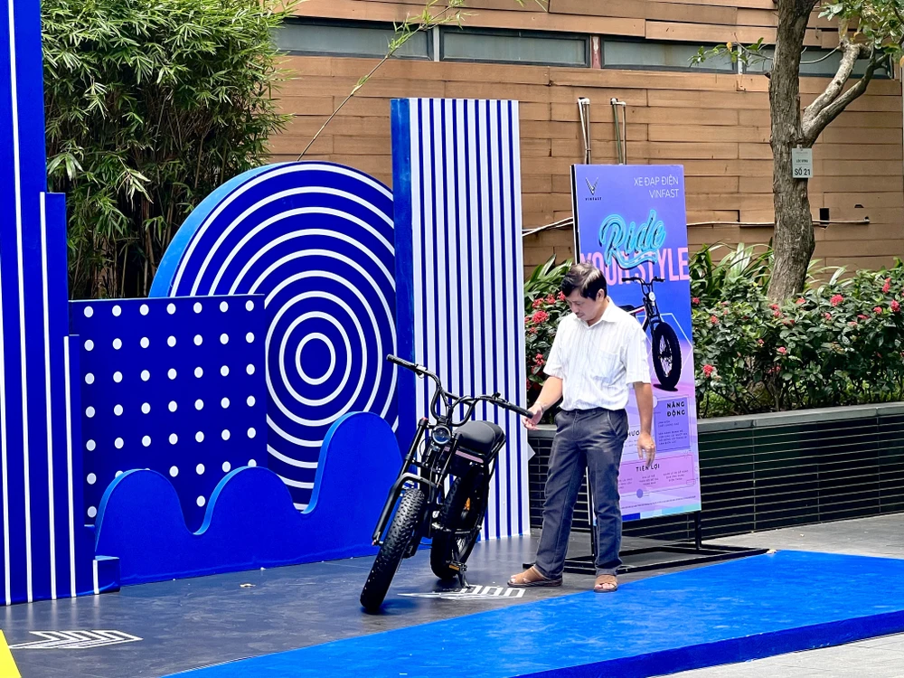 Mẫu xe điện mới của VinFast. Ảnh: TN