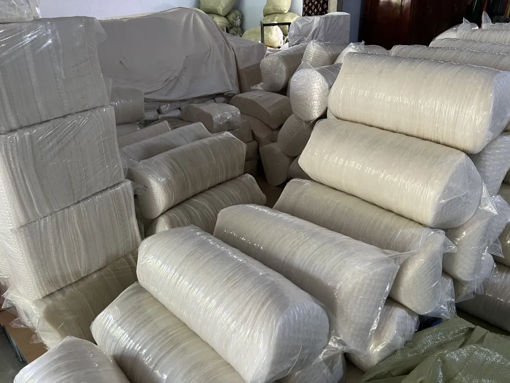Thành phẩm bánh tráng của xã Phú Hòa Đông hiện xuất khẩu đi nhiều nước trên thế giới. Ảnh: THY NHUNG lang-nghe-banh-trang