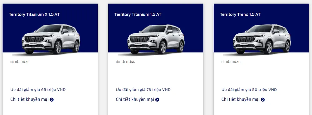 Ford tung chương trình giảm giá trong tháng 9. (Ảnh chụp màn hình: TN) giam-gia.png