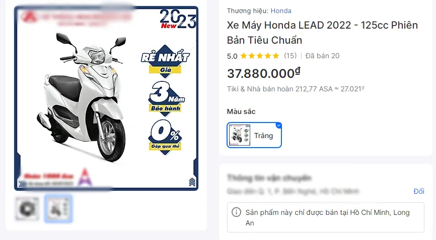 Honda Lead đang được một đại lý bán ra với giá 37,88 triệu đồng. gia-honda-lead.png