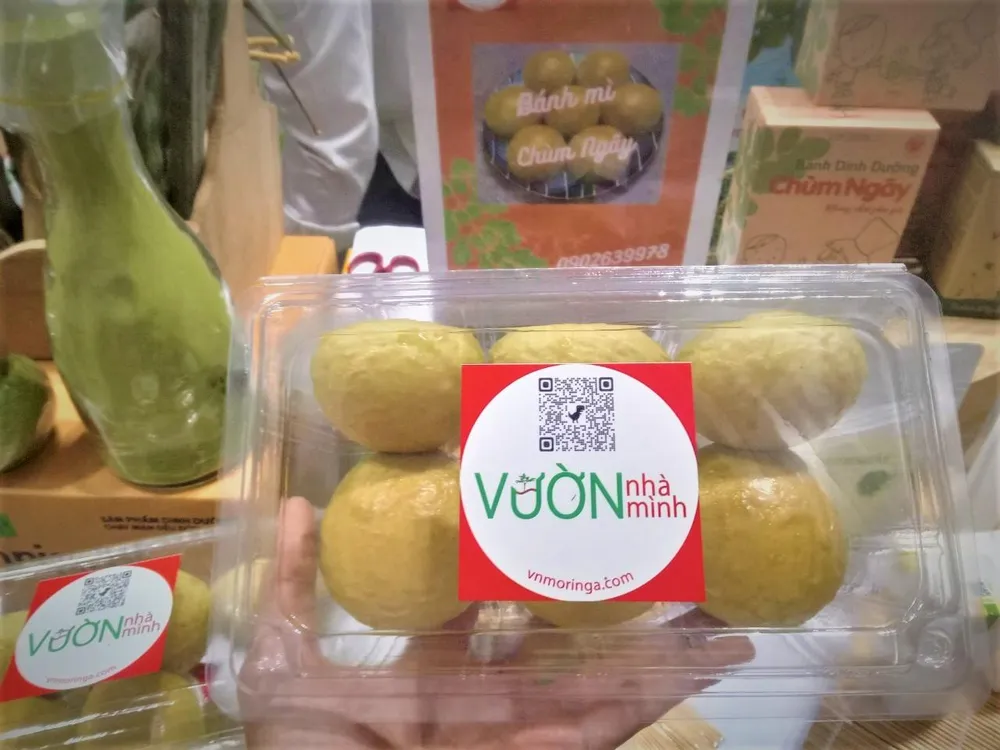 Bánh mì làm từ chùm ngây được giới thiệu tại triển lãm Bánh mì làm từ chùm ngây được giới thiệu tại triển lãm