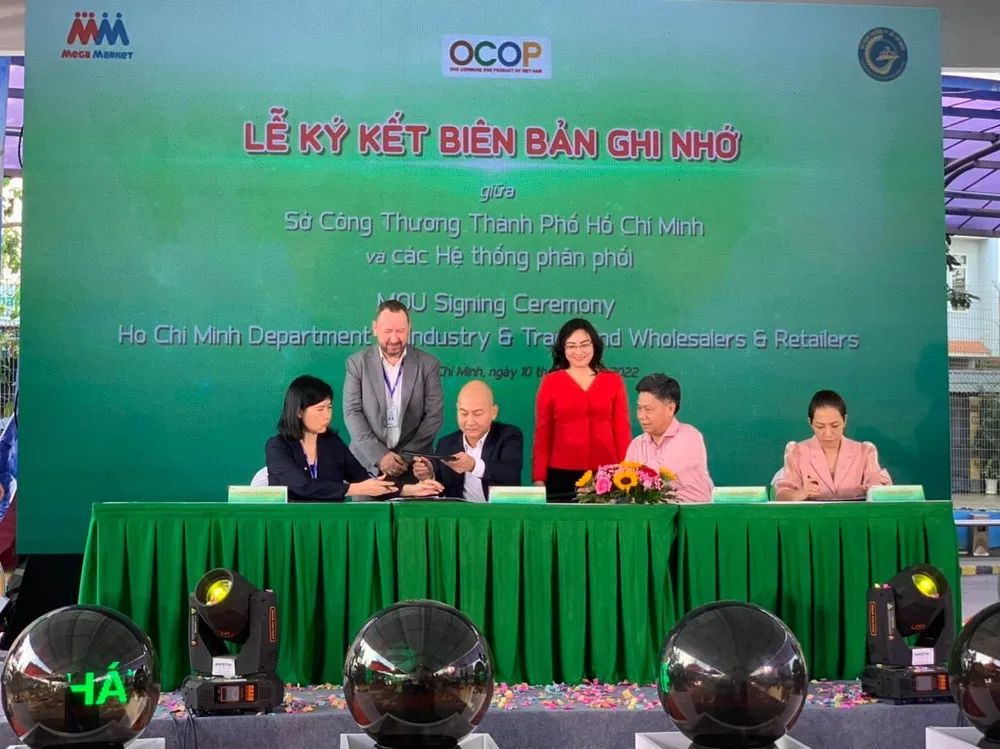 Sở Công Thương TP.HCM kí kết biên bản ghi nhớ với các hệ thống siêu thị thúc đẩy tiêu thụ sản phẩm OCOP