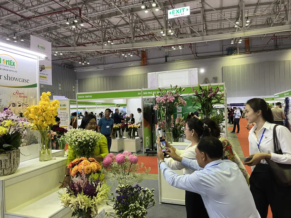 Nhiều loại hoa khoe sắc níu chân khách tham quan